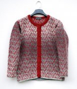 3140 - Cardigan with four-leaf clover pattern