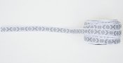 1068-22 Ribbon 'Leksand' white & grey 15 mm