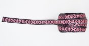 1068-55 Ribbon 'Leksand' black & pink 15 mm