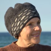 1178 Beret with honey comb edge