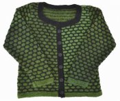 1618 Cardigan with stone wall pattern