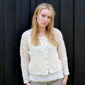 1620 Cardigan with lace pattern