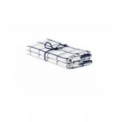 Kitchen towel "Check" White/Navy, twin pack