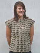 2237 Top crochet with stripy ripple pattern
