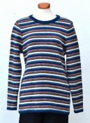 3079 - Sweater with multi coloured stripes