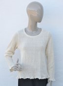 5044 - Linen sweater in elastic knitting