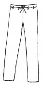 5503 - Linen trousers with front zip