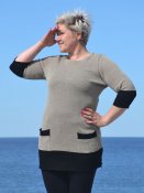 7057 - Tunic / Dress, 3/4 sleeves with pockets