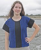 7079 - T-shirt with vertical stripes