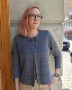 7166 Linen cardigan with 2 buttons