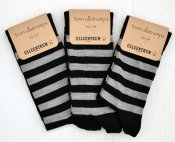 Sock thin with stripes (Black/Grey)