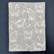 Filt Cat Garden Mini - Naturvit/Mellangrå