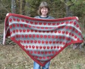 1358  Shawl "Sheep in the Mist"