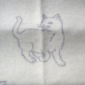 Filt Cat Garden Mini - Naturvit/Mellangrå