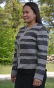 3114 - Cardigan short with stripes