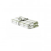 Kitchen towel "Square" White/Sage, twin pack