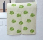 Blanket 'Roses' Mini 65x90 cm (Green/White)