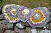 1741 Felted Granny square seat cushion
