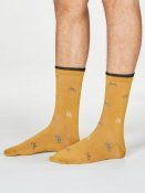 Fergus Bicycle Bamboo Socks - Amber Yellow