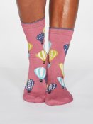 Louise Air Ballon socks - Dark rose pink