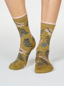 Maple Leaf Socks - Herb Green