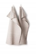 Kitchen towel "Check" natural/white twin pack
