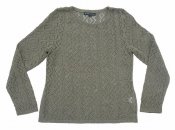 5016 - Linen sweater with lace pattern