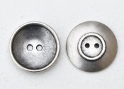 Metallknapp Borstad silver 23 mm