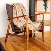 Blanket, vintage merino wool, terracota