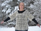 1543 Tunic in crochet squares