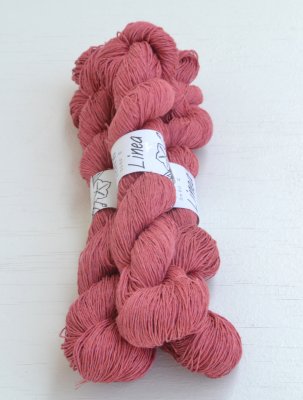 Linen yarn "Linea" - 123 Dark Pink