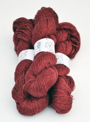 Linen yarn "Linea" - 477 Bordeaux