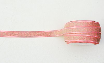 1068-54 Ribbon 'Leksand' pink 15 mm