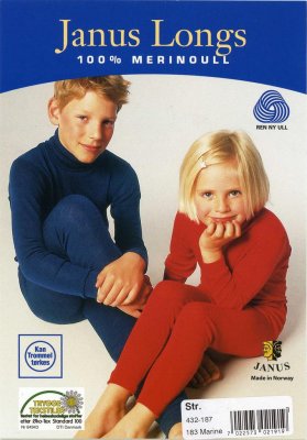 Barn ullkalsong blå