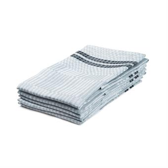 Handduk Domino Isblå/Vit 1-pack