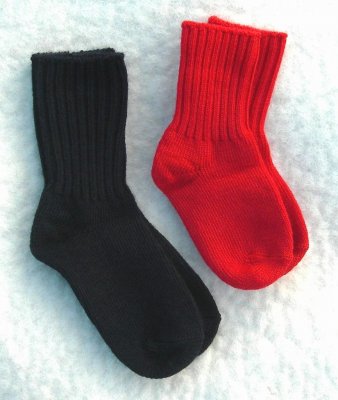 Sock ribbed thick size 20-34