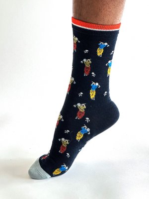 Keane Golf Bamboo Crew Socks - Dark Navy