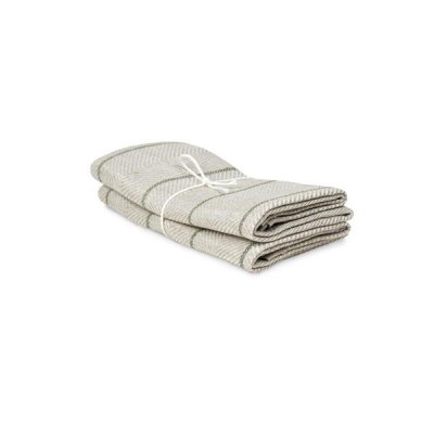 Handduk Marulk Natur/Salvia, 2-pack