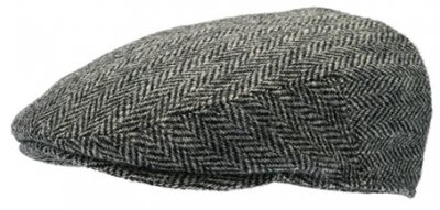 Spencer Harris Tweed Black Flat cap