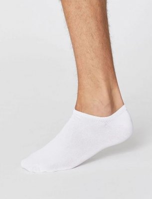 Ashley Trainer Bamboo Ankle Socks - White
