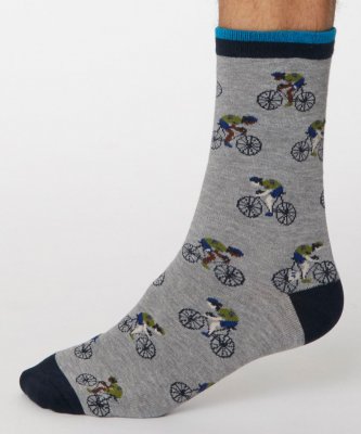 Garra De Bici Bamboo Bike Socks - Mid Grey Marle