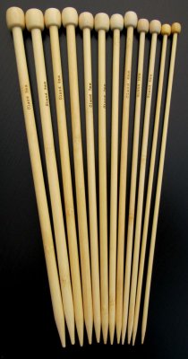 Knitting needles, bamboo 30 cm